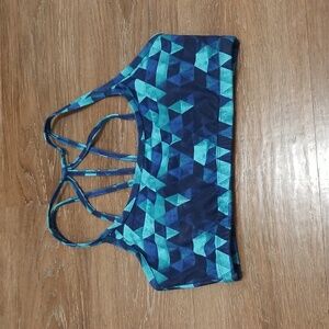 (M) Shambhala Geometric Print Athleisure Sports Bra Lightly Padded Yoga Leisure